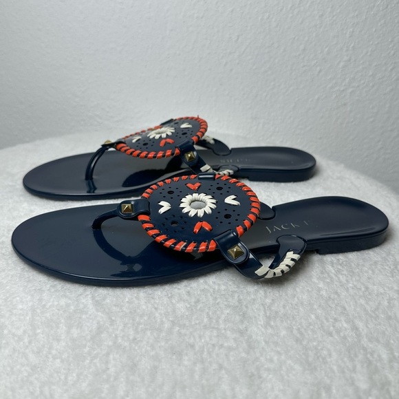 Jack Rogers Georgica Jelly Flip-Flop Thong Sandals - Picture 2 of 11